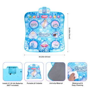 Tapete de dança eletrônico infantil, 106x80cm, cobertor de dança, modo de jogadores duplos com 9 níveis, cobertor musical para chão infantil, brinquedos educativos