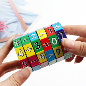 Montessori Magic Cube Math Toy Aprendizagem Puzzle Matemática Operação Early Learning Toy Ensino Aid para Pré-escolar Criança
