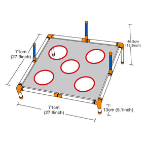Cornhole portátil jogando círculo virola placa conjunto fácil montar diversão crianças interativo adultos ao ar livre quintal jogar jogo brinquedo