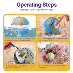 Arqueologia Infantil Escavando Planeta Tesouro, Minério de Gema, Exploração do Sistema Solar, Mineração Ciência Educação Brinquedos Educativos