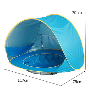 Barraca de praia para bebês, sombra portátil, piscina, proteção uv, abrigo solar para crianças, brinquedos ao ar livre, piscina, casa de brincar, brinquedos