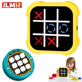 Console de jogos portátil Tic Tac Toe - Quebra-cabeça eletrônico portátil para todas as idades, brinquedos de viagem com treinamento de memória e presentes Montessori