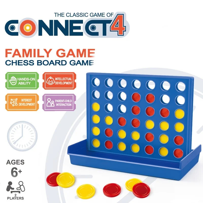 O clássico jogo Game Of Connect 4 para 2 jogadores; Connect 4 Grid Obtenha 4 em uma fila Jogo para crianças de 6 anos ou mais Jogos de quintal para