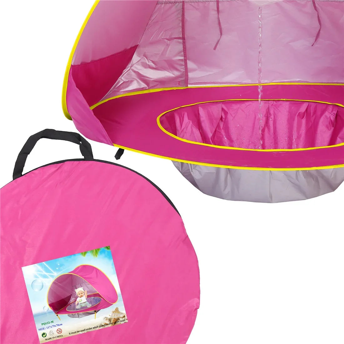 Barraca de praia para bebês, sombra portátil, piscina, proteção uv, abrigo solar para crianças, brinquedos ao ar livre, piscina, casa de brincar, brinquedos