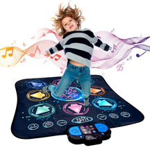 Tapete de dança eletrônico infantil, 106x80cm, cobertor de dança, modo de jogadores duplos com 9 níveis, cobertor musical para chão infantil, brinquedos educativos