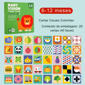 Cartões Visuais Montessori para Bebês – Estímulo Cognitivo e Sensorial 0 a 36 Meses