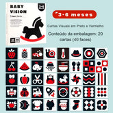 Cartões Visuais Montessori para Bebês – Estímulo Cognitivo e Sensorial 0 a 36 Meses