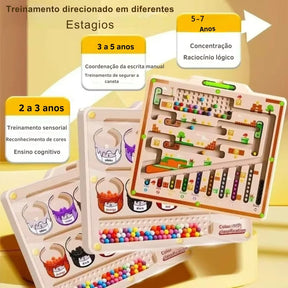 Labirinto Magnético Montessori Infantil – Brinquedo Educativo de Concentração e Lógica | 3 a 6 anos